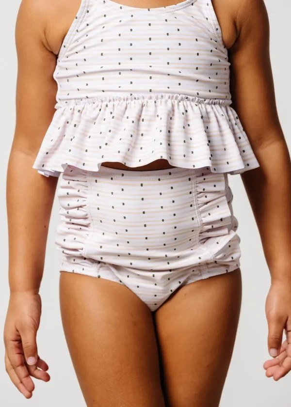 All Neutral | Mini Down in Front Ruffle Bottoms