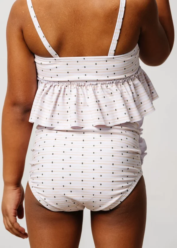 All Neutral | Mini Down in Front Ruffle Bottoms