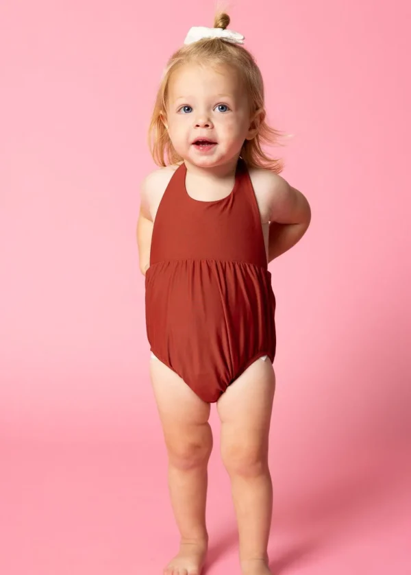 Amber Brown | Baby Romper One-Piece