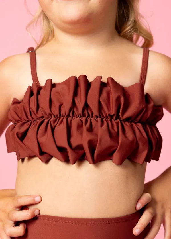 Amber Brown | Mini Oversized Ruffle Top