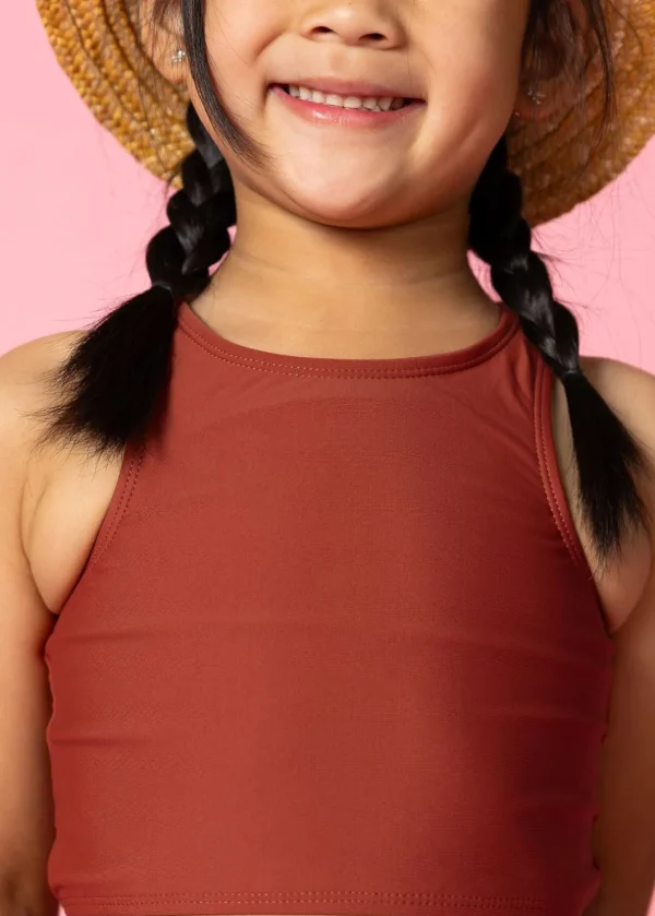 Amber Brown | Mini Racer Back Top