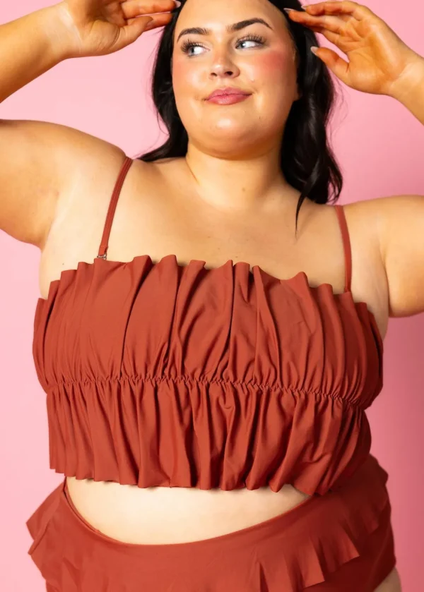 Amber Brown | Oversized Ruffle Top