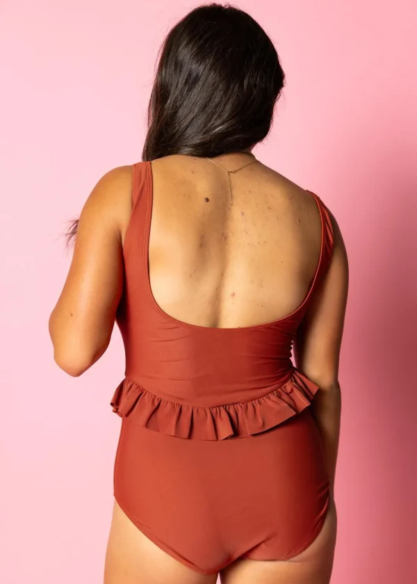 Amber Brown | Skirted One-Piece