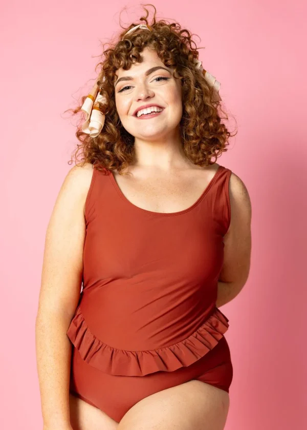 Amber Brown | Skirted One-Piece