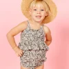 Antique Daisy | Mini Down in Front Ruffle Bottoms
