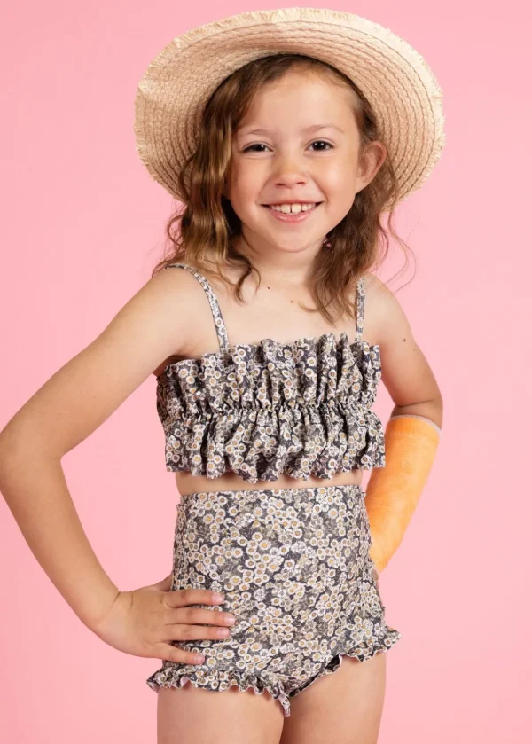 Antique Daisy | Mini Oversized Ruffle Top