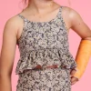 Antique Daisy | Mini Peplum Top