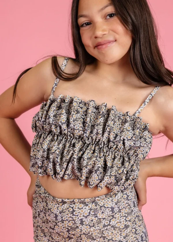 Antique Daisy | Youth Oversized Ruffle Top