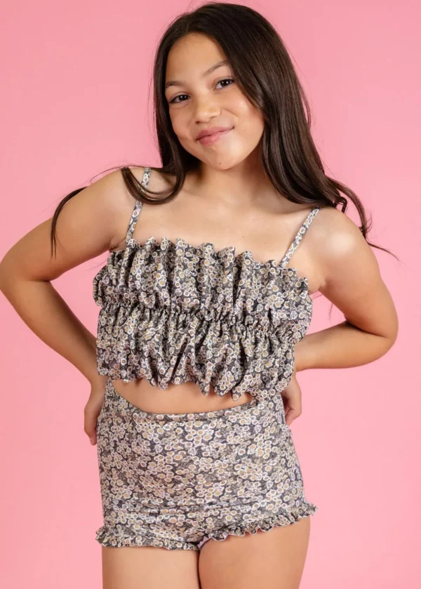 Antique Daisy | Youth Oversized Ruffle Top