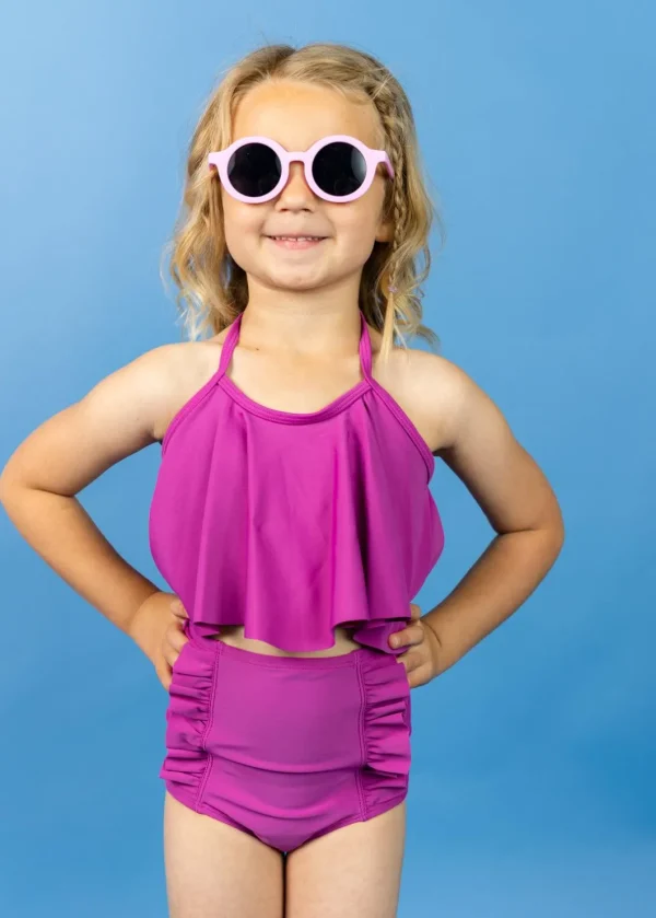 Berry | Mini Down in Front Ruffle Bottoms