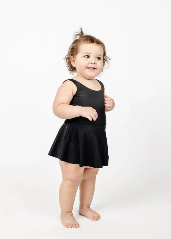 Black | Baby Skirted One-Piece