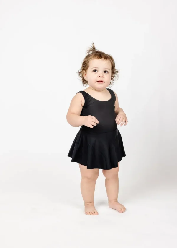 Black | Baby Skirted One-Piece