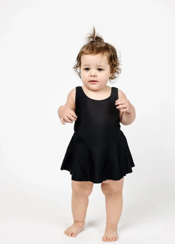 Black | Baby Skirted One-Piece