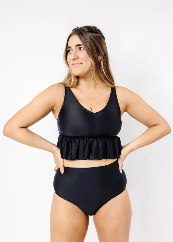 Black | Cut High Bottoms