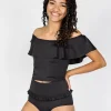 Black | Mid-Ruffle Bottoms