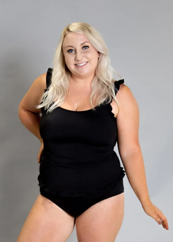Black | Mid-Ruffle Bottoms