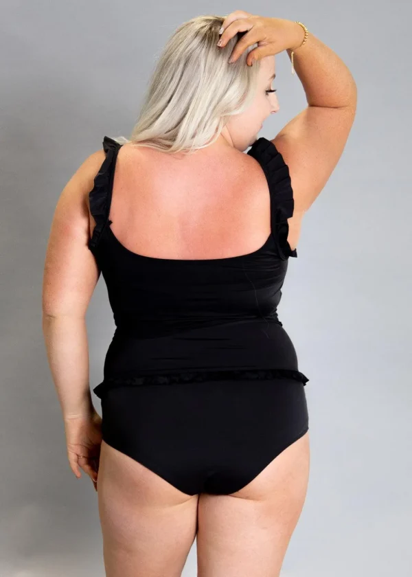 Black | Mid-Ruffle Bottoms