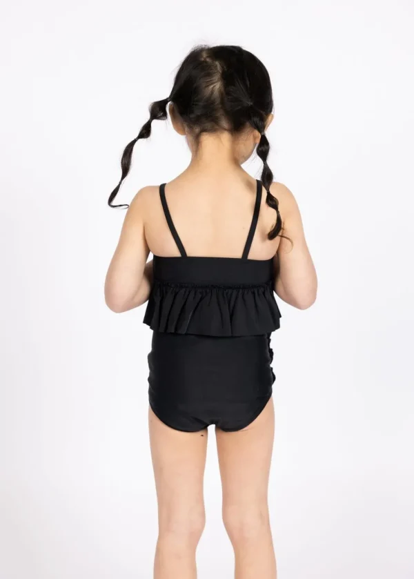 Black | Mini Down in Front Ruffle Bottoms