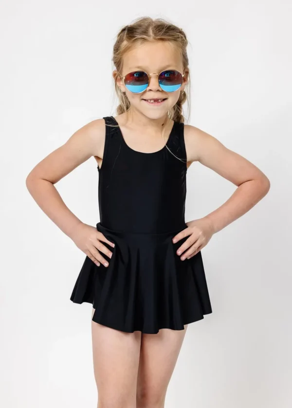 Black | Mini Skirted One-Piece
