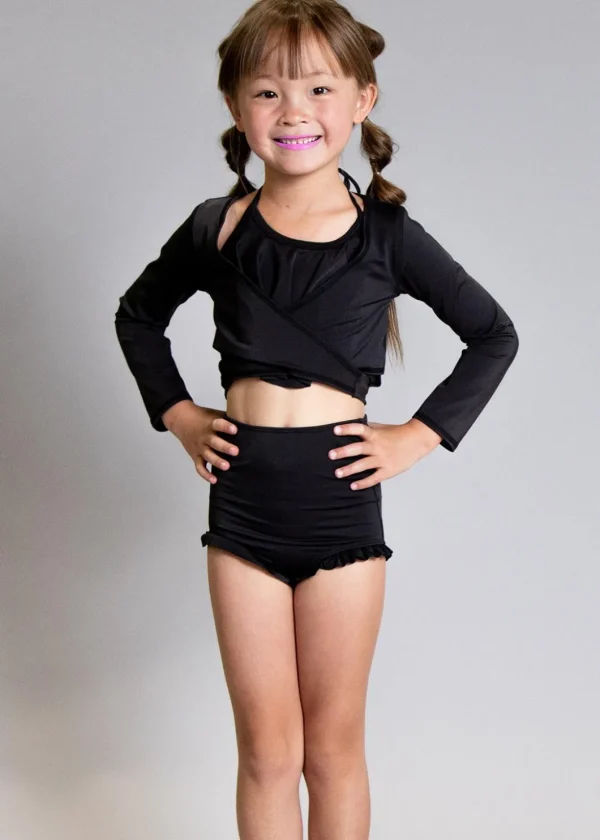 Black | Mini Wrap Top Rashguard