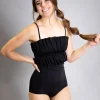 Black | Oversized Ruffle Top