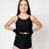 Black | Youth Down in Front Ruffle Bottoms