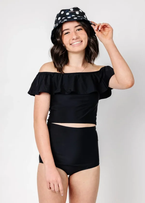 Black | Youth High-Waisted Bottoms