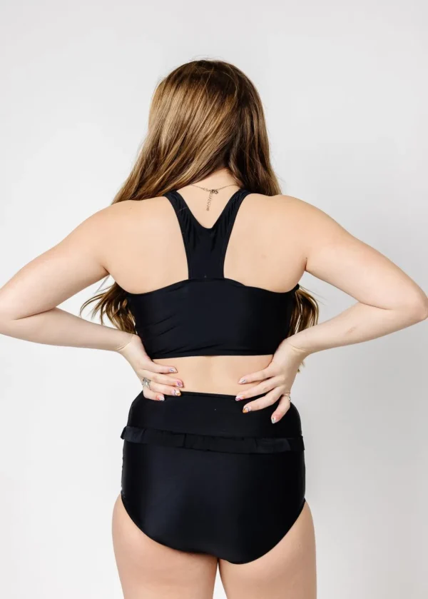 Black | Youth Mid-Ruffle Bottoms