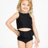 Black | Youth Peplum Bottoms