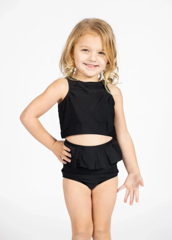 Black | Youth Peplum Bottoms
