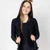 Black | Youth Rashguard Top (Unisex) with Zipper