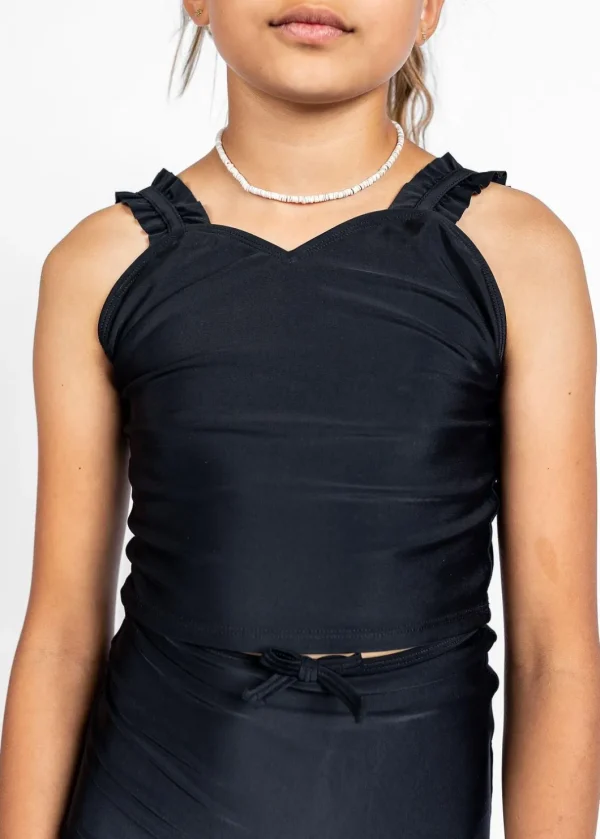 Black | Youth Ripple Top