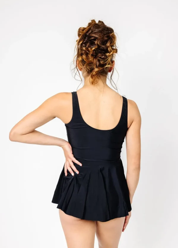 Black | Youth Skirted One-Piece