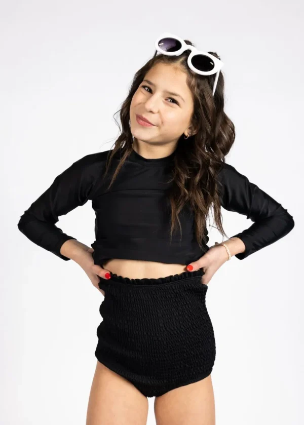 Black | Youth Smocked Bottoms