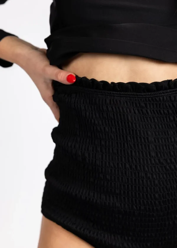 Black | Youth Smocked Bottoms