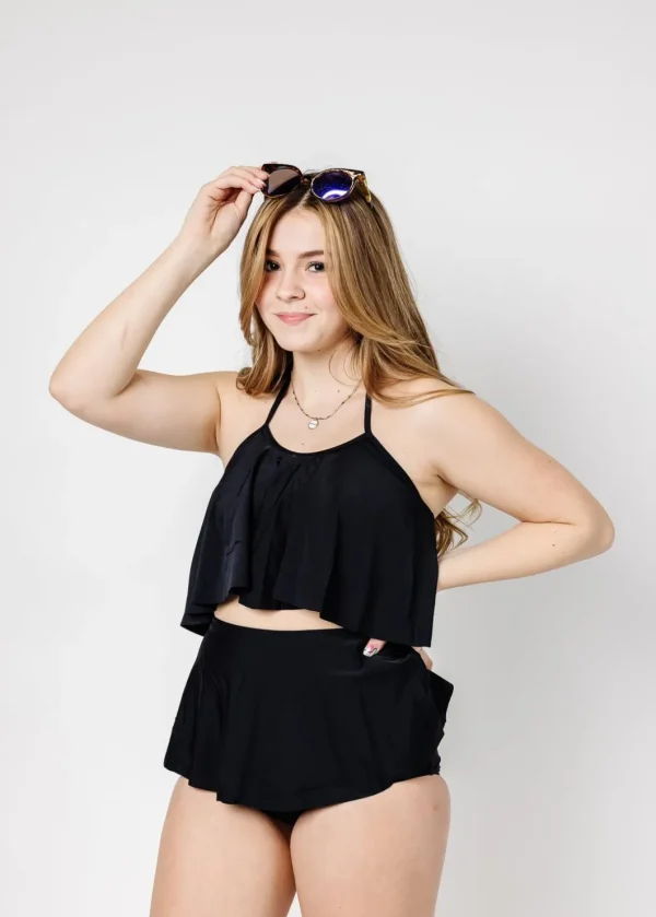 Black | Youth Swing Top