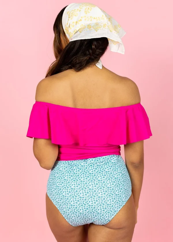 Blue Ditsy Floral | Cut High Bottoms