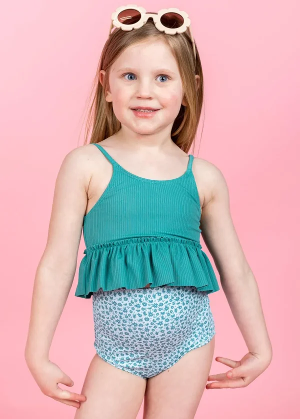 Blue Ditsy Floral | Mini High-Waisted Bottoms