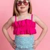 Blue Ditsy Floral | Mini Mid-Ruffle Bottoms