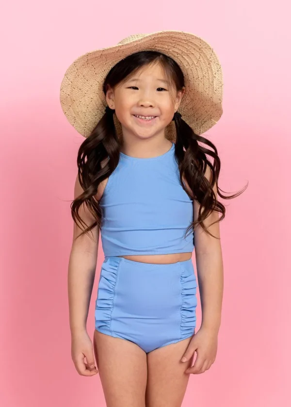 Blue Skies | Mini Down in Front Ruffle Bottoms