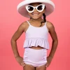 Bright Lilac | Mini Down in Front Ruffle Bottoms