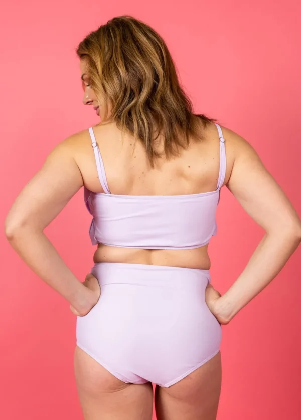 Bright Lilac | Oversized Ruffle Top