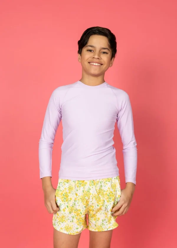 Bright Lilac | Youth Rashguard Top (Unisex)