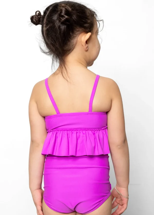 Brilliant Violet | Mini Down in Front Ruffle Bottoms
