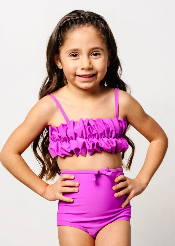 Brilliant Violet | Mini Oversized Ruffle Top