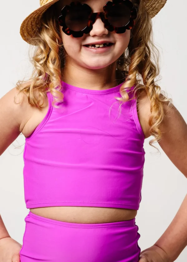 Brilliant Violet | Mini Racer Back Top