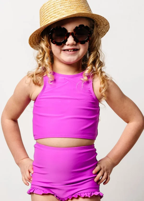 Brilliant Violet | Mini Racer Back Top