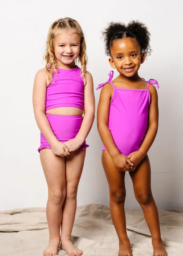 Brilliant Violet | Mini Racer Back Top