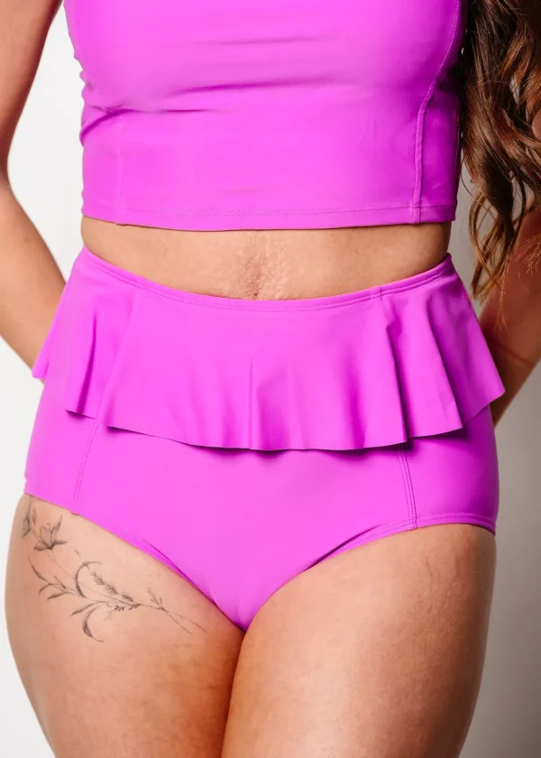 Brilliant Violet | Peplum Bottoms