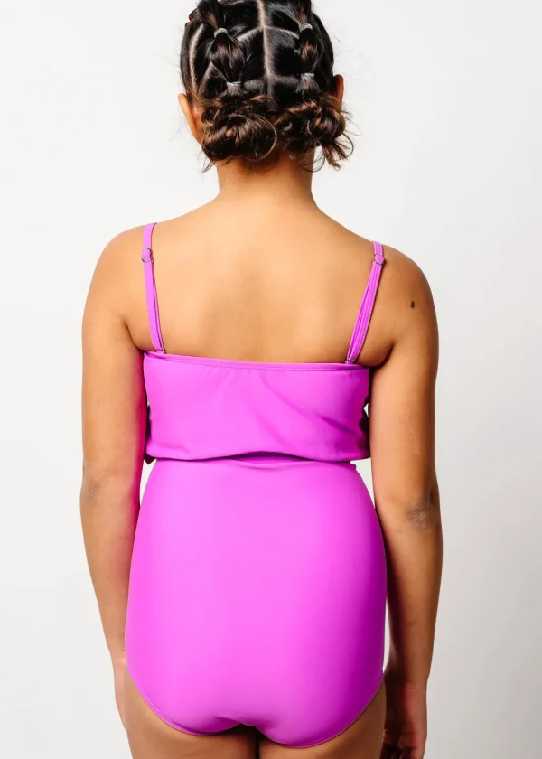 Brilliant Violet | Youth Down in Front Ruffle Bottoms